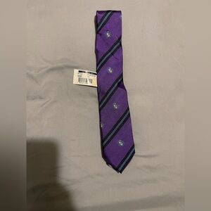 Ben Sherman Purple and Black Striped Tie